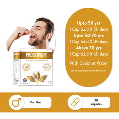 Prostowin Capsules - Supports Bladder Relief, Urinary Flow, Prostate Enlargement, Inflammation, Burning