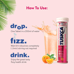 How to consume Tuskca Glutathione effervescent tablets.