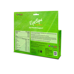 Green package of EyeSpa Eye Health Support on a white background.