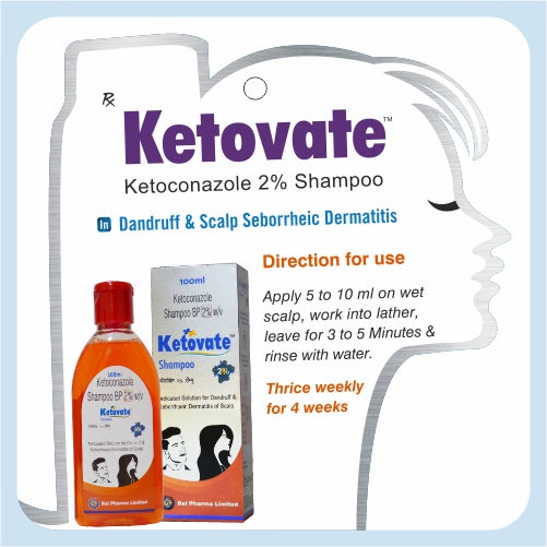 Ketovate anti-dandruff shampoo for women.