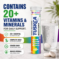 Tuskca Multivitamin with 20+ Vitamins & Minerals - Daily Energy & Immunity Support for Men & Women