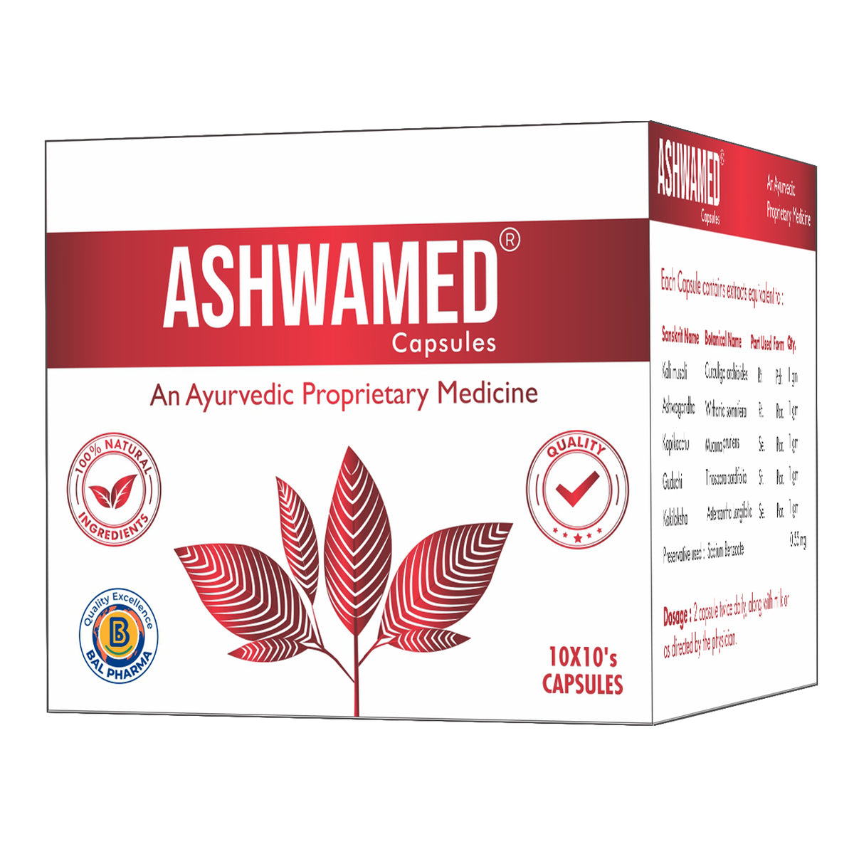 Ashwamed Capsules - Boosts Stamina, Energy & Immunity for Adults