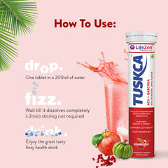 Tuskca Apple Cider Vinegar with Garcinia cambogia and Pomegranate - Supports Weight Management and Boost Metabolism