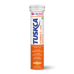 Tuskca Vitamin C (1000 mg) with Zinc - Amla Antioxidant, Immunity Boost and Collagen Support