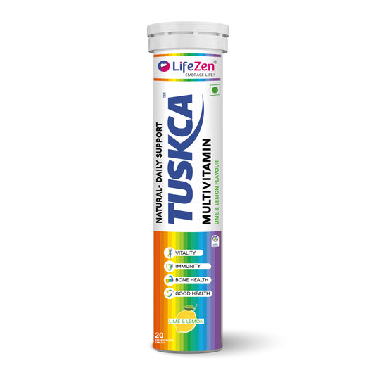 Tuskca Multivitamin with 20+ Vitamins & Minerals - Daily Energy & Immunity Support for Men & Women