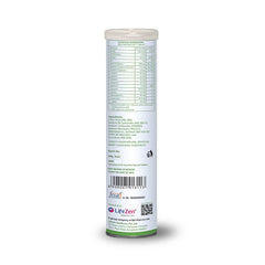 A backside photo of Tuskca Biotin Effervescent tablets. 